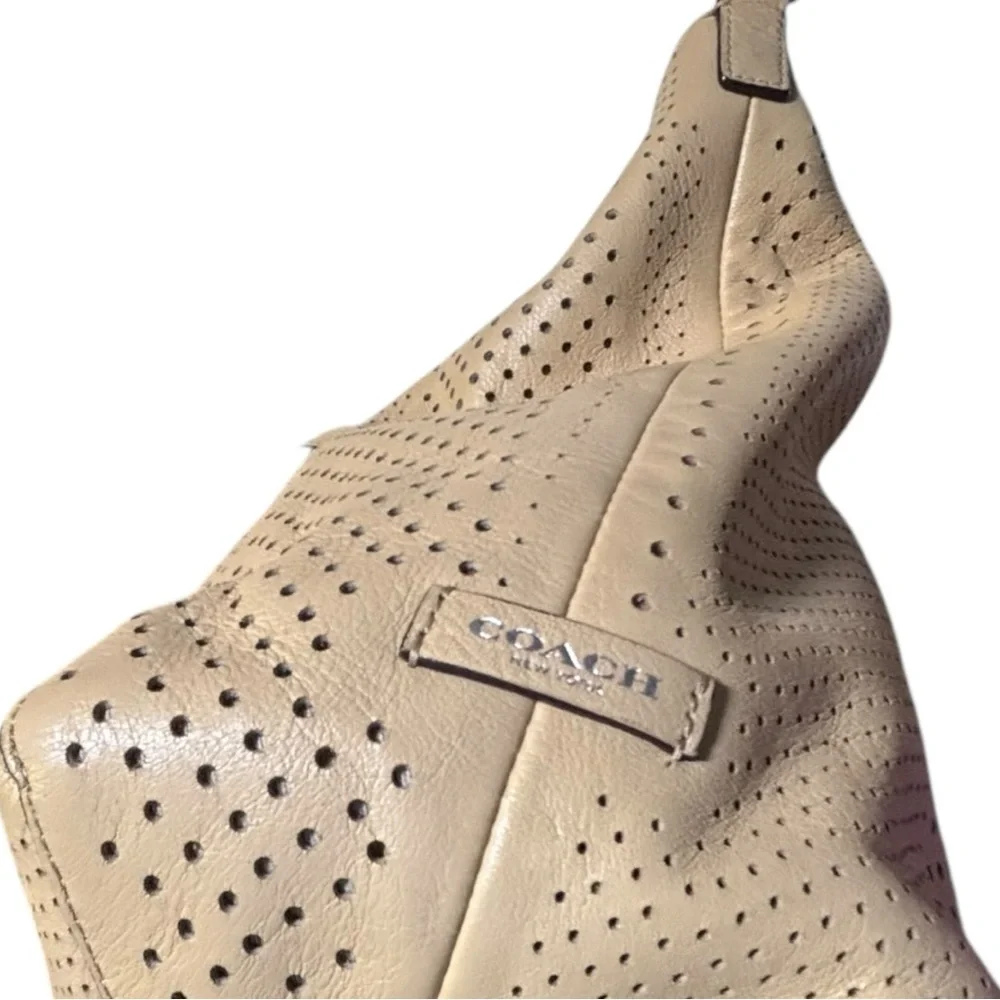 Coach Tan Perforated Tote Bag